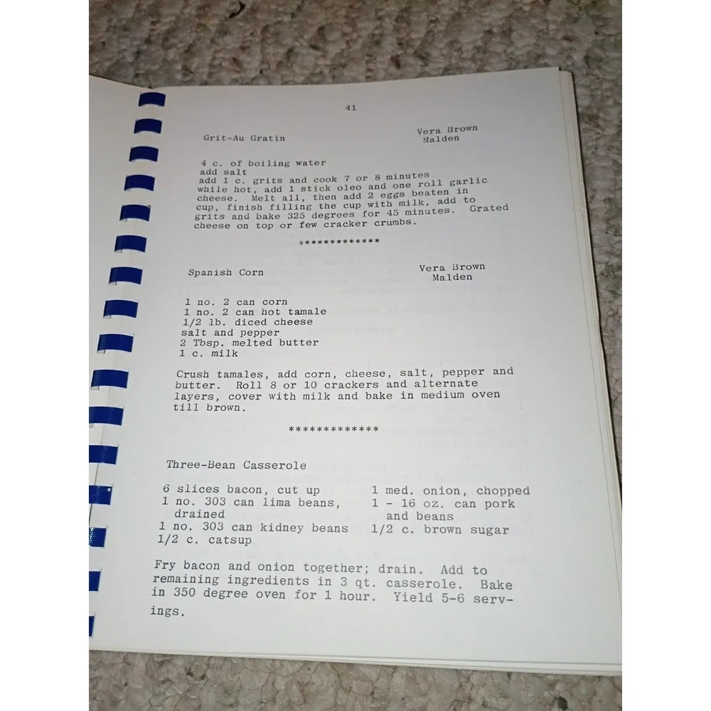 Bicentennial Cookbook Dunklin Co Mission‎ 1975 Paperback Spiral Bound